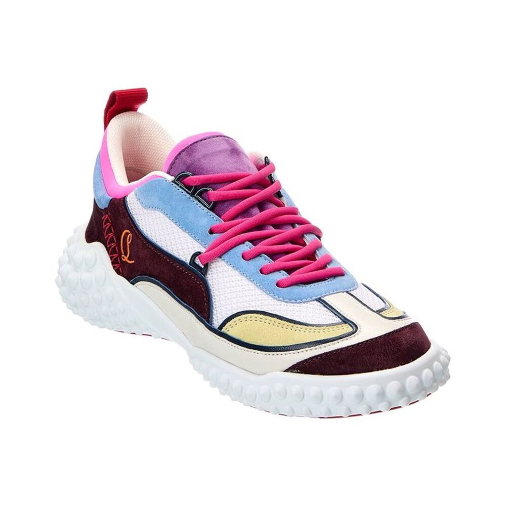 Christian Louboutin Logo Suede Sneaker, White
